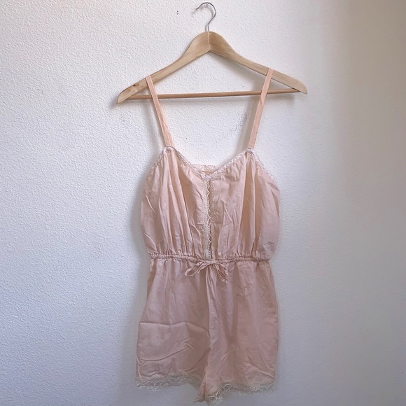 Anthropologie Dresses & Skirts - SOLD Kimchi Blue | Nude Lace Trim Romper